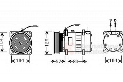 VAN WEZEL 4300k436 -  Компрессор, кондиционер